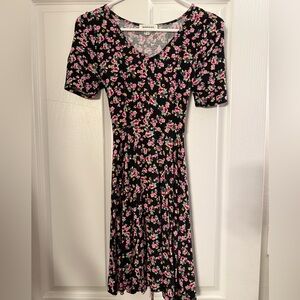 Black floral dress